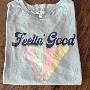 Wildfox blue feelin' good short sleeve t-shirt women's L